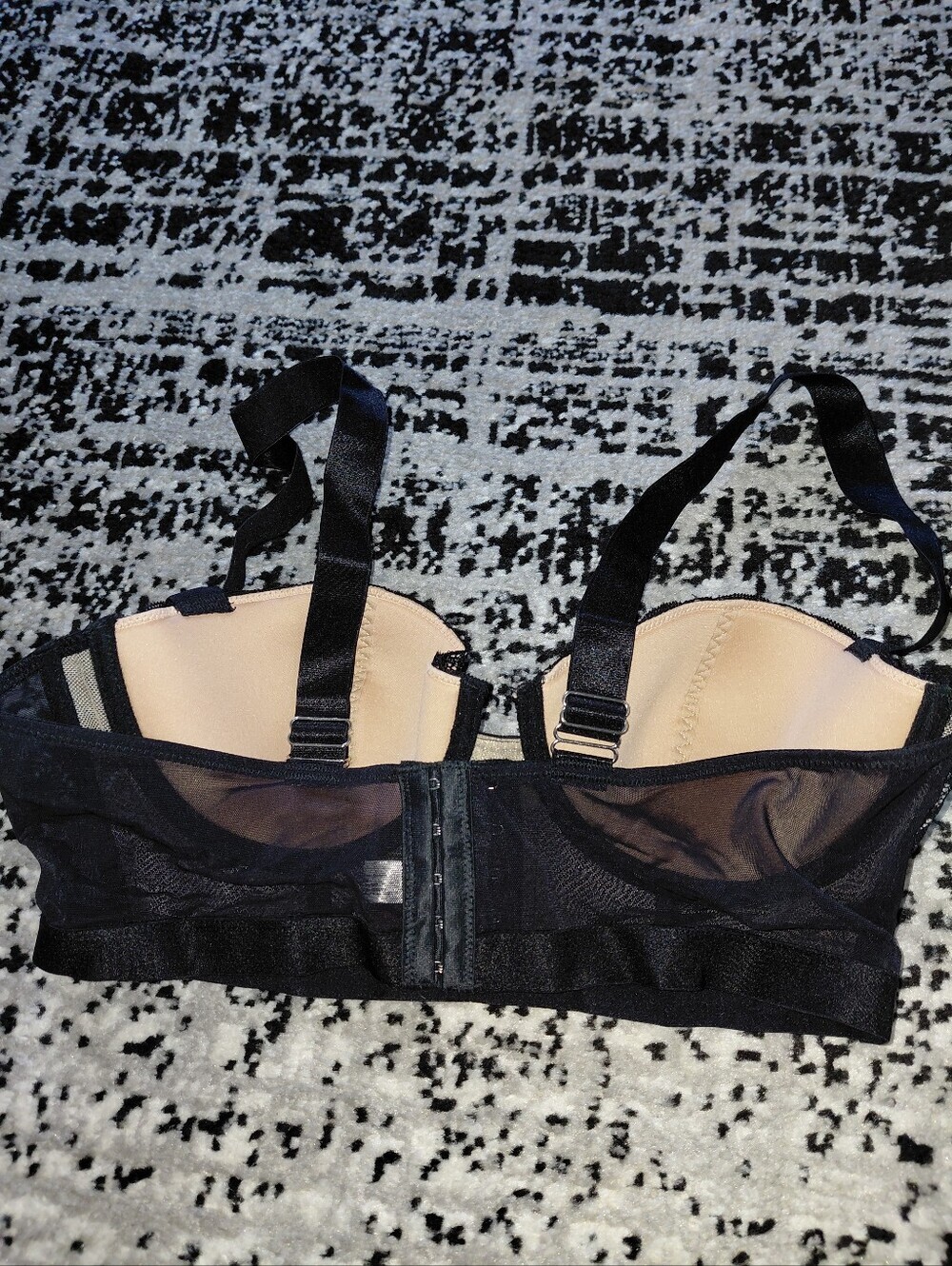 Adore Me Temperance 38C Black Lace Longline Balconette Bra NWOT Coquette Corset - Picture 7 of 10